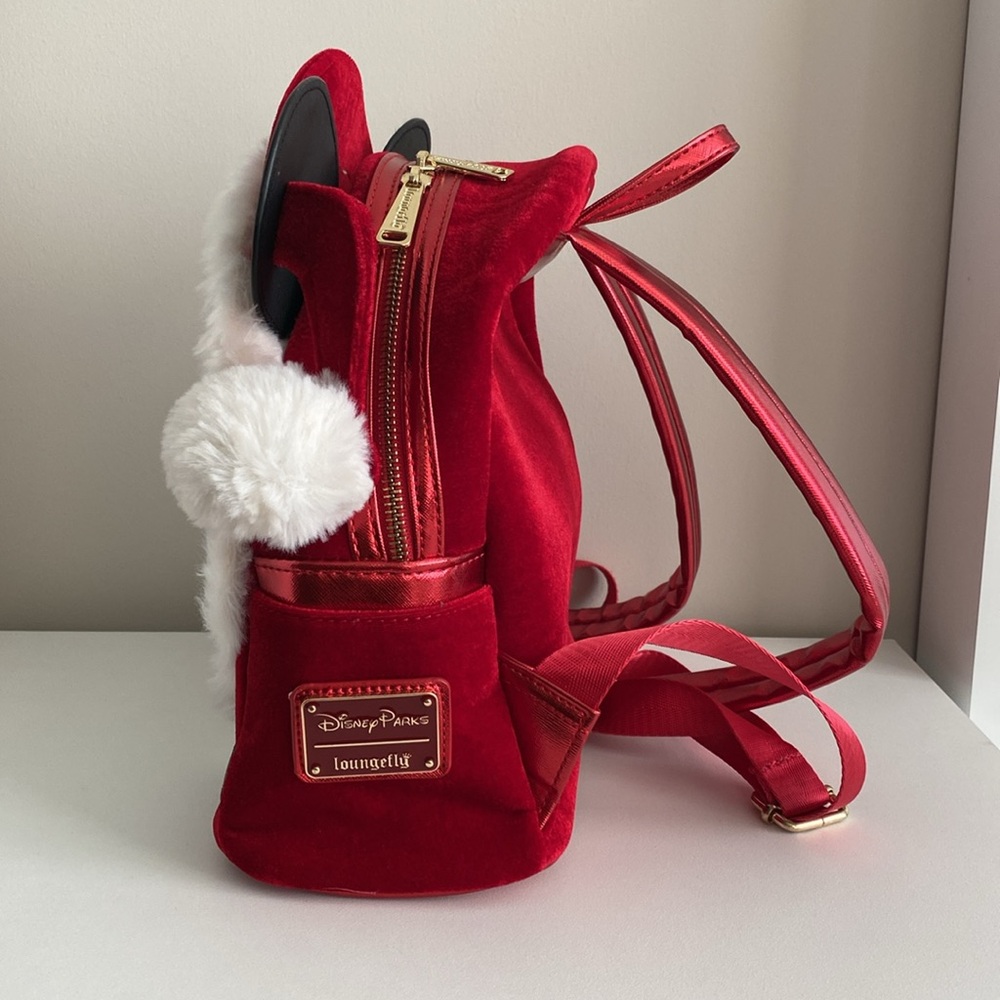 Disney Parks Santa Mickey Loungefly backpack - Picture 2 of 7